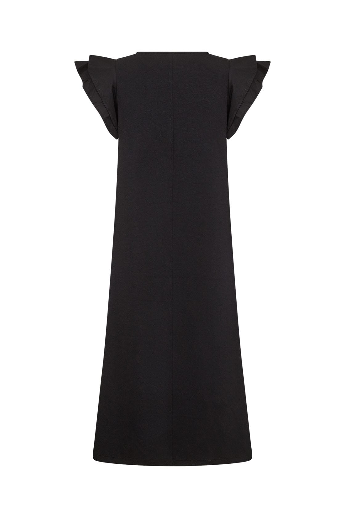 Soya Concept Banu Dress with Flutter Sleeve - Black