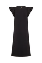 Soya Concept Banu Dress with Flutter Sleeve - Black