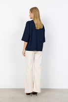 Soya Concept Banu Drop Shoulder T-Shirt - Navy
