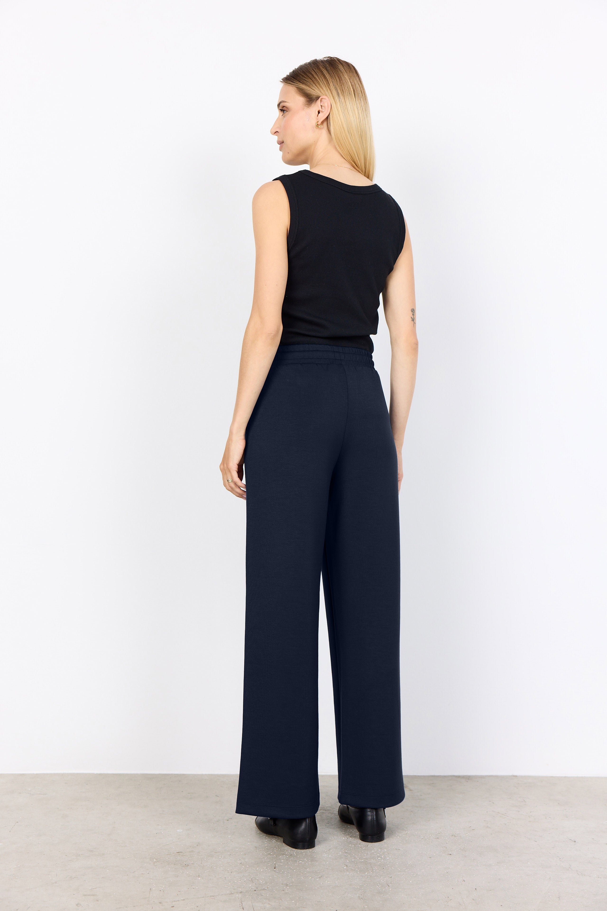 Soya Concept Banu Jersey Trousers - Navy