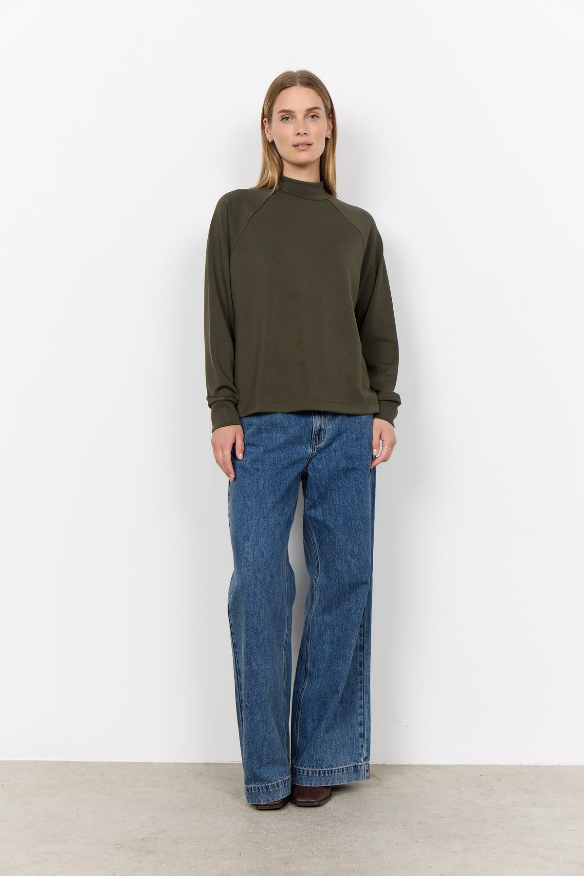 Soya Concept Banu Long Sleeve Top - Forest Night