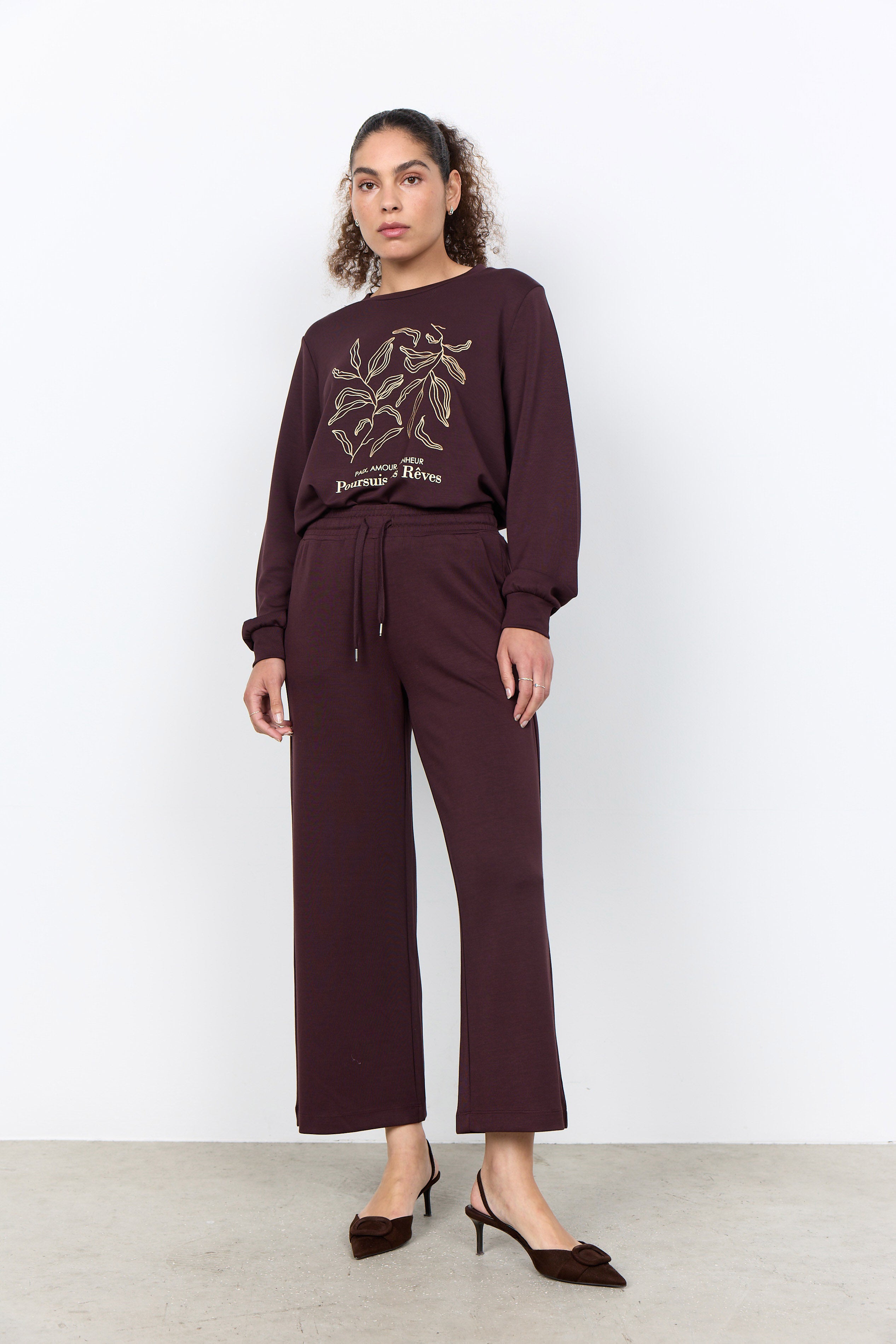 Soya Concept Banu Lounge Trousers - Chocolate Plum
