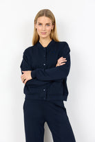 Soya Concept Banu Popper Front Jacket - Navy