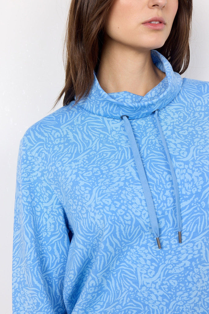 Soya Concept Banu Printed Sweatshirt - Bright Blue Combi