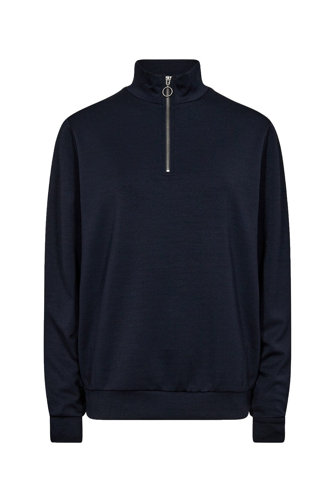 Soya Concept Banu Quarter Zip Sweatshirt - Navy