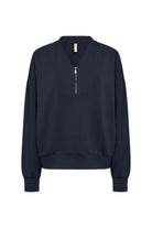 Soya Concept Banu Quarter-Zip Sweatshirt - Navy