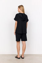 Soya Concept Banu Short Sleeve Hoodie - Black
