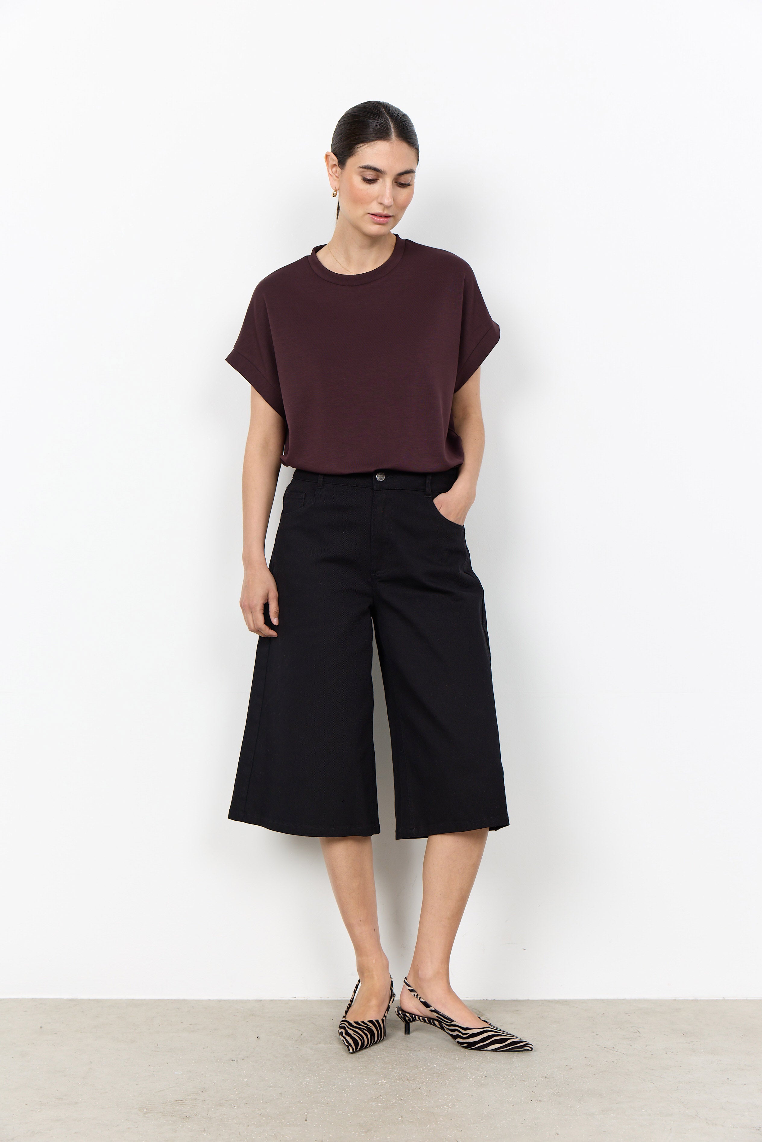 Soya Concept Banu Short Sleeve T-Shirt - Chocolate Plum