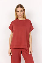 Soya Concept Banu Short Sleeve T-Shirt - Mineral Red