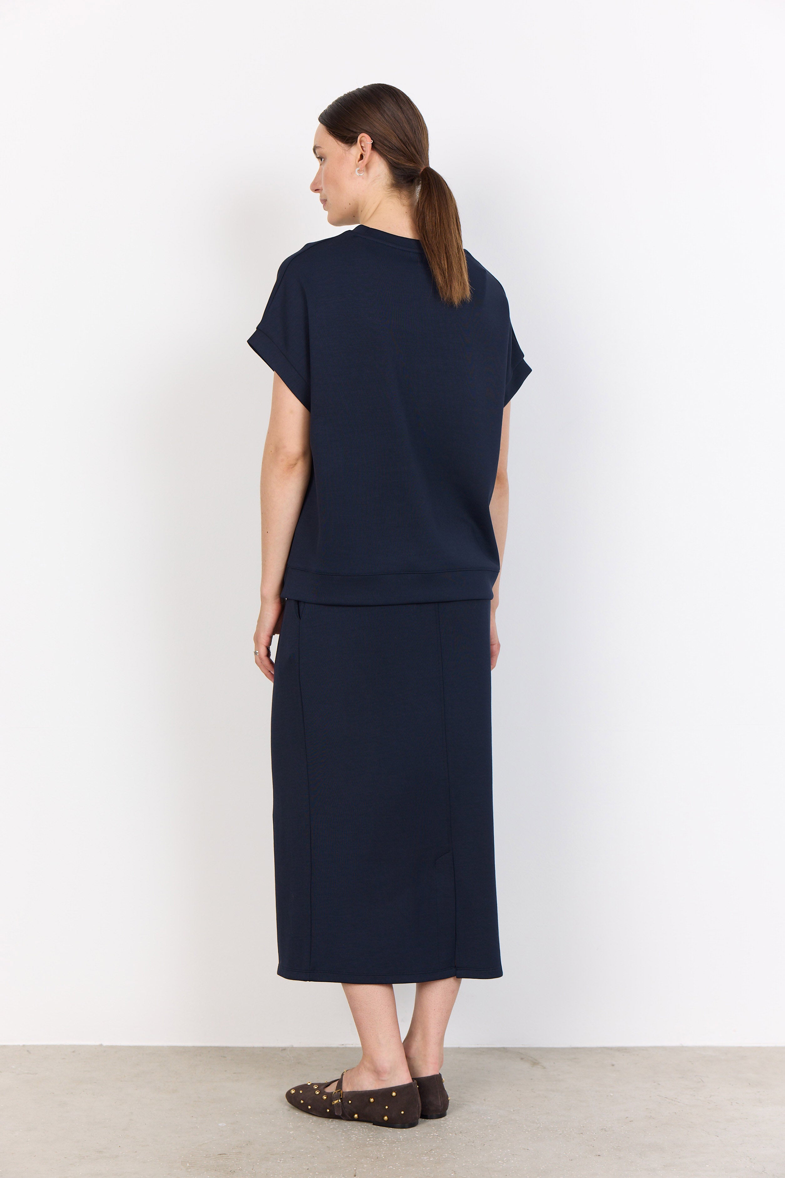 Soya Concept Banu Short Sleeve T-Shirt - Navy