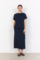 Soya Concept Banu Short Sleeve T-Shirt - Navy