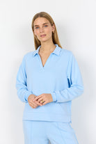Soya Concept Banu Sweatshirt with Collar - Windsurfer
