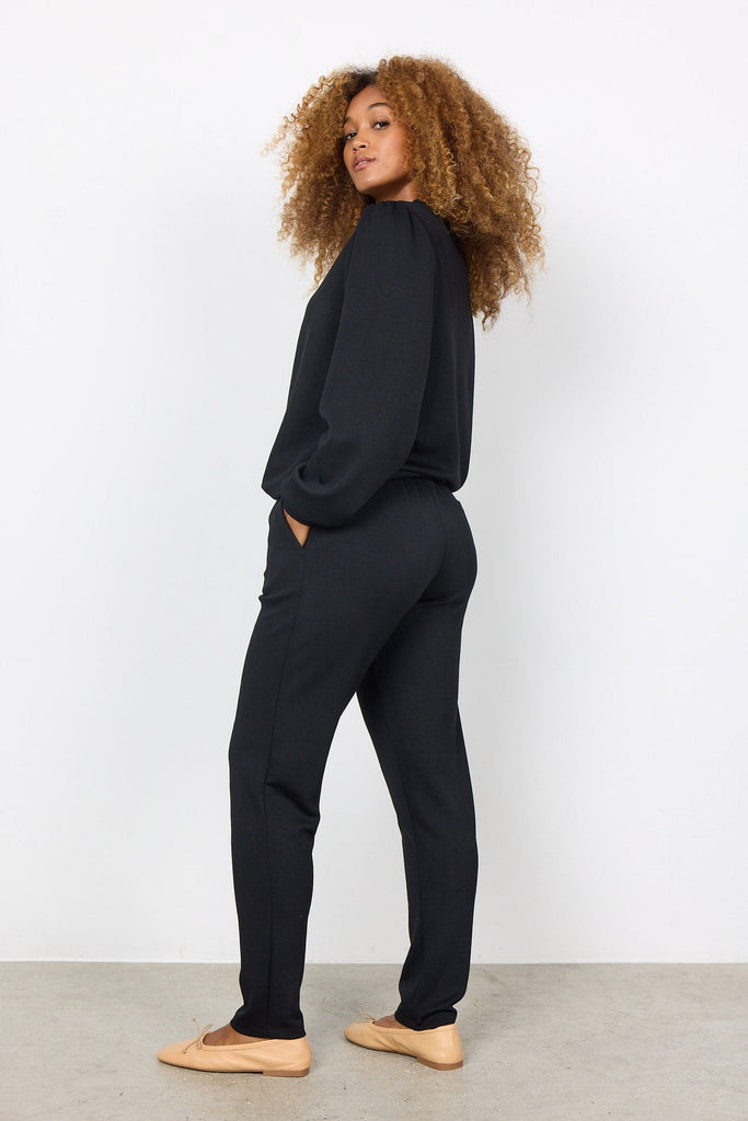 Soya Concept Banu Tapered Lounge Trousers - Black