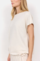 Soya Concept Banu Top with Draw Cord Hem - Cream