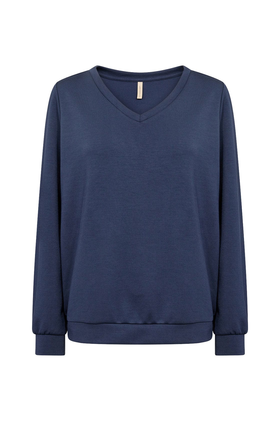 Soya Concept Banu V-Neck Sweatshirt - Blue Iris