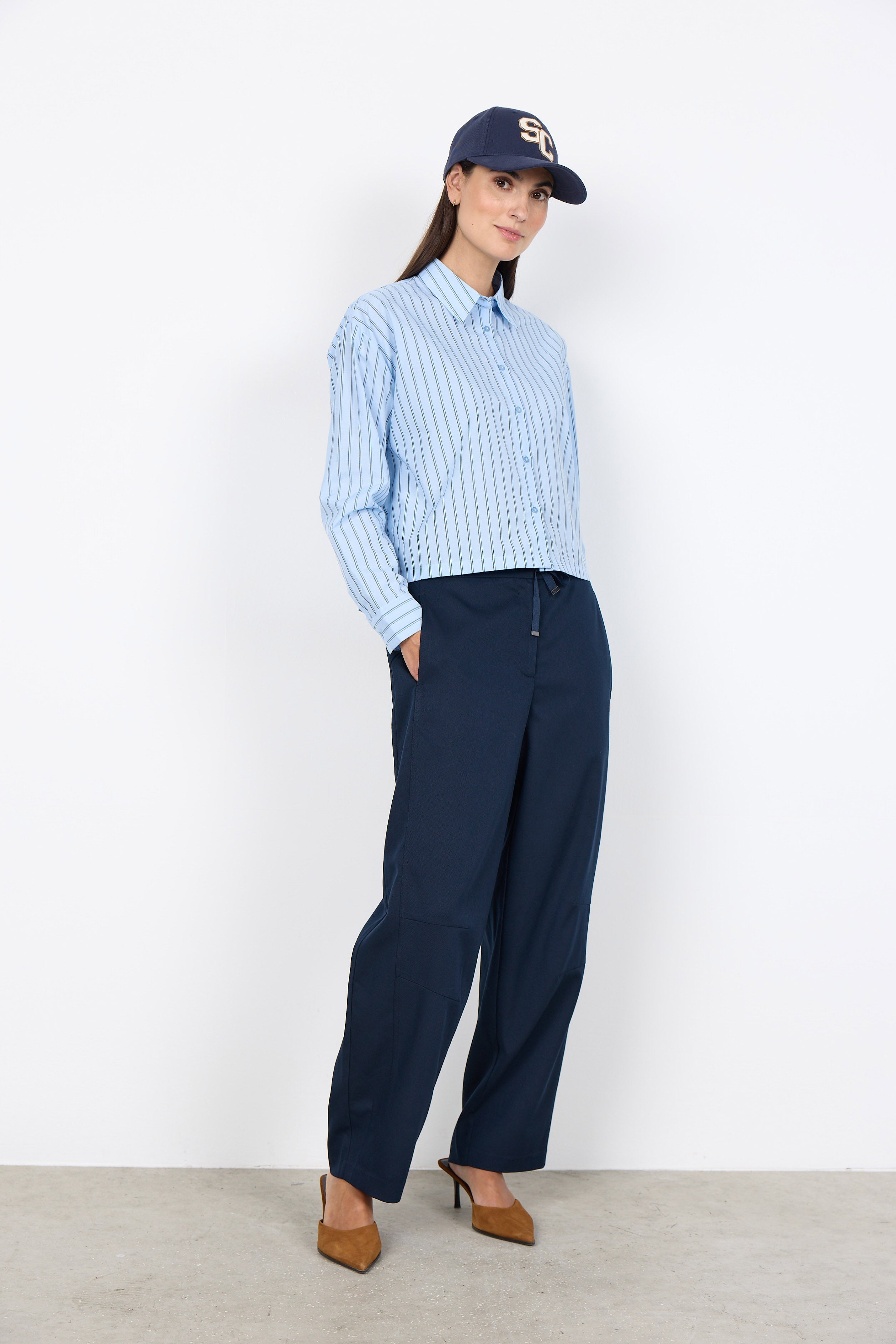Soya Concept Bardot Striped Shirt - Windsurfer Combi