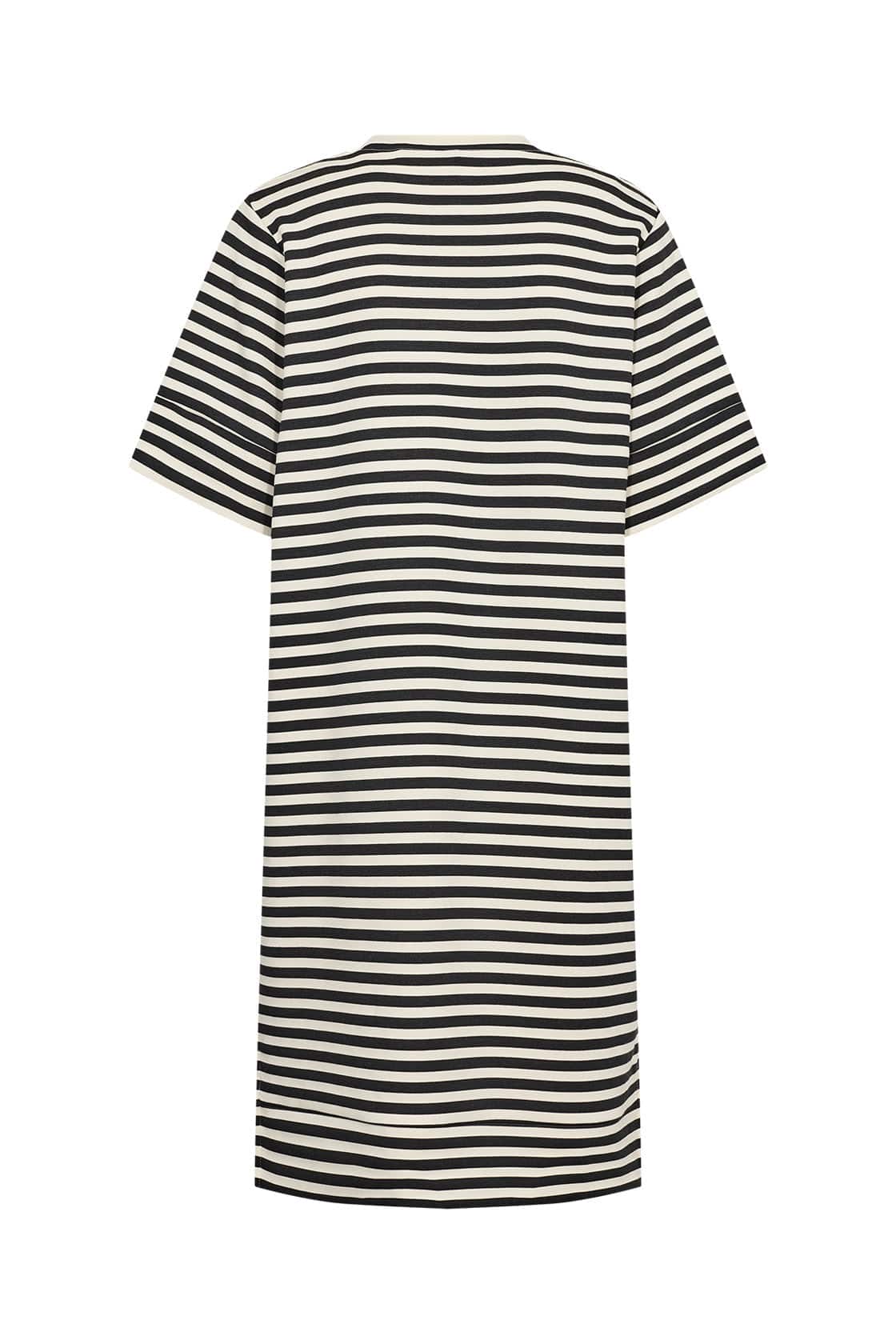 Soya Concept Barni Stripe Modal Jersey T-Shirt Dress - Black Combi