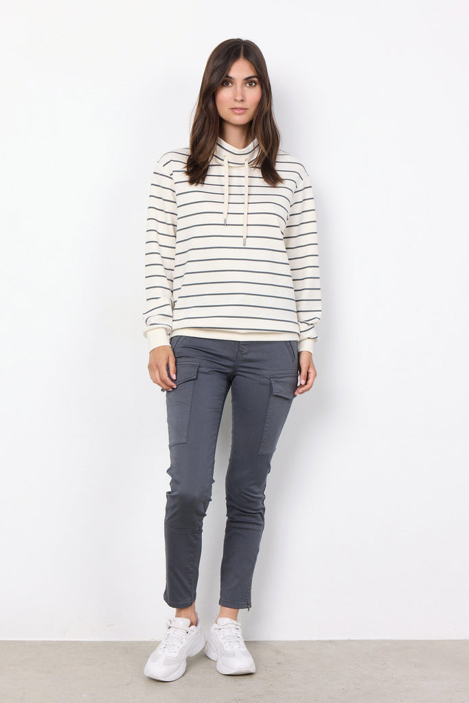 Soya Concept Barni Stripe Sweatshirt - Cream Combi