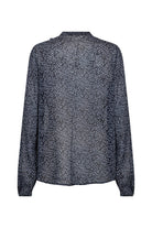 Soya Concept Bebbie Ruffle Detail Blouse - Navy Combi