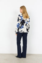 Soya Concept Bene Abstract Patterned Shirt - Navy Combi