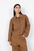Soya Concept Bess Cotton Stretch Jacket - Toffee