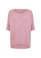 Soya Concept Biara Supersoft Half Sleeve Jumper - Mauve Orchid Melange