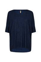 Soya Concept Biara Supersoft Half Sleeve Jumper - Navy Melange