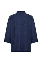 Soya Concept Biara Supersoft High Neck 3/4 Sleeve Jumper - Navy Melange
