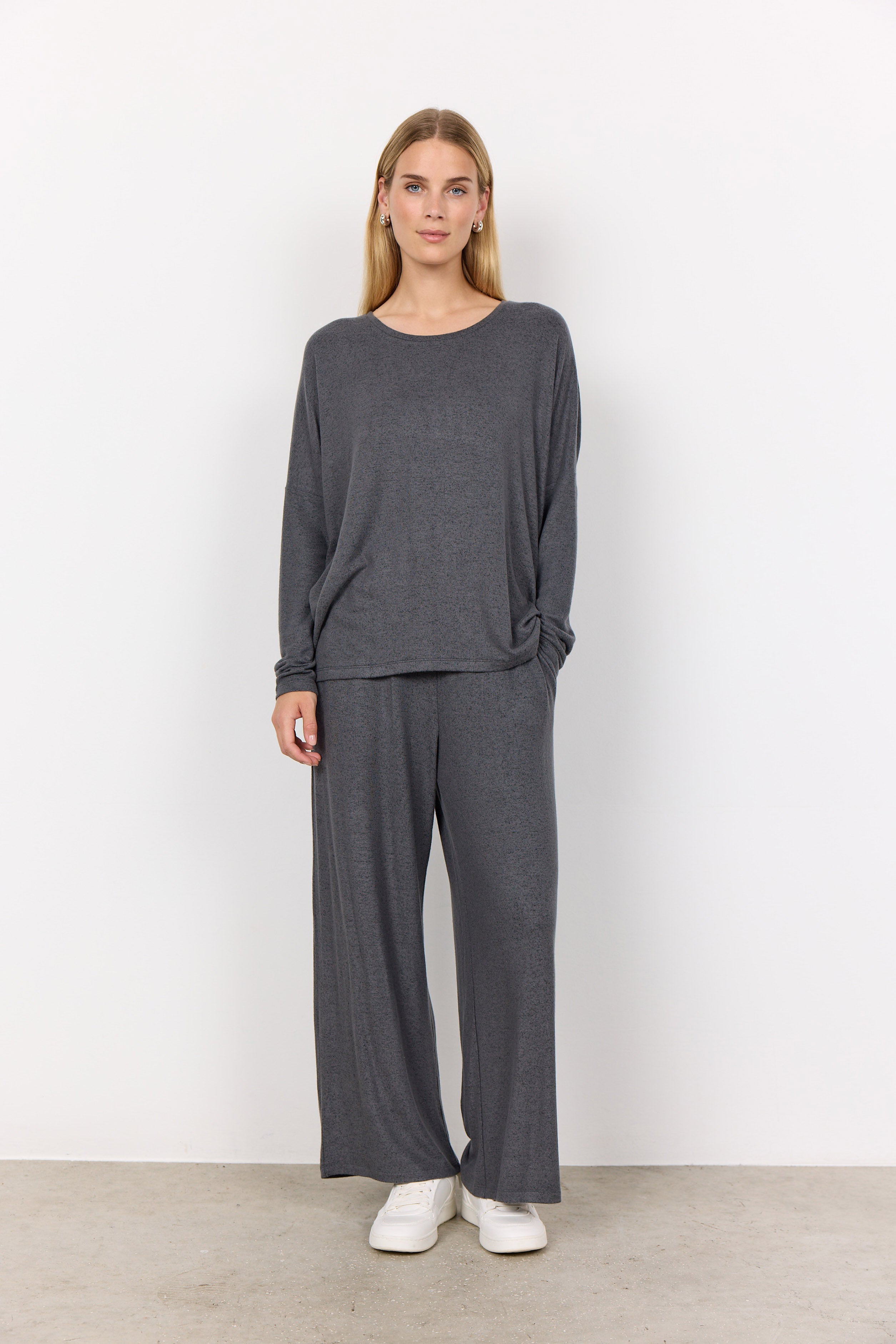 Soya Concept Biara Supersoft Jumper - Dark Earth Melange