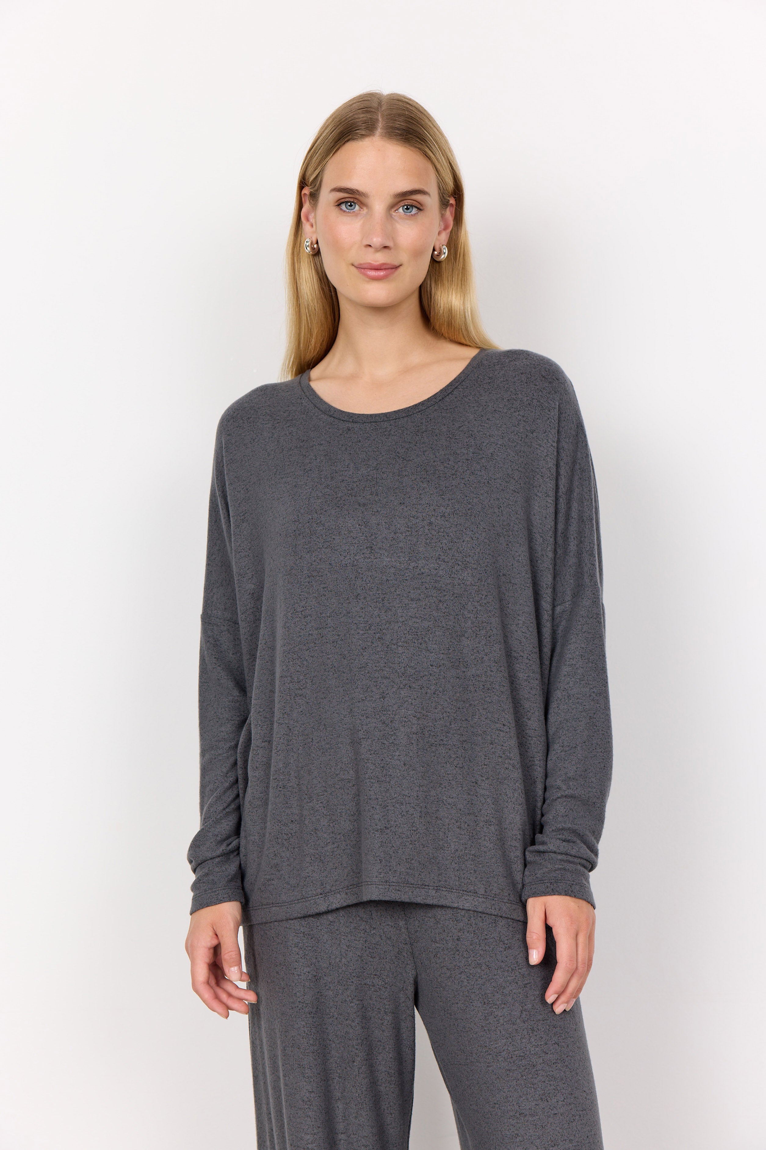 Soya Concept Biara Supersoft Jumper - Dark Earth Melange