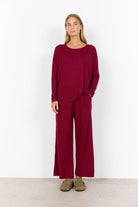 Soya Concept Biara Supersoft Jumper - Dark Red Melange