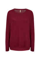 Soya Concept Biara Supersoft Jumper - Dark Red Melange