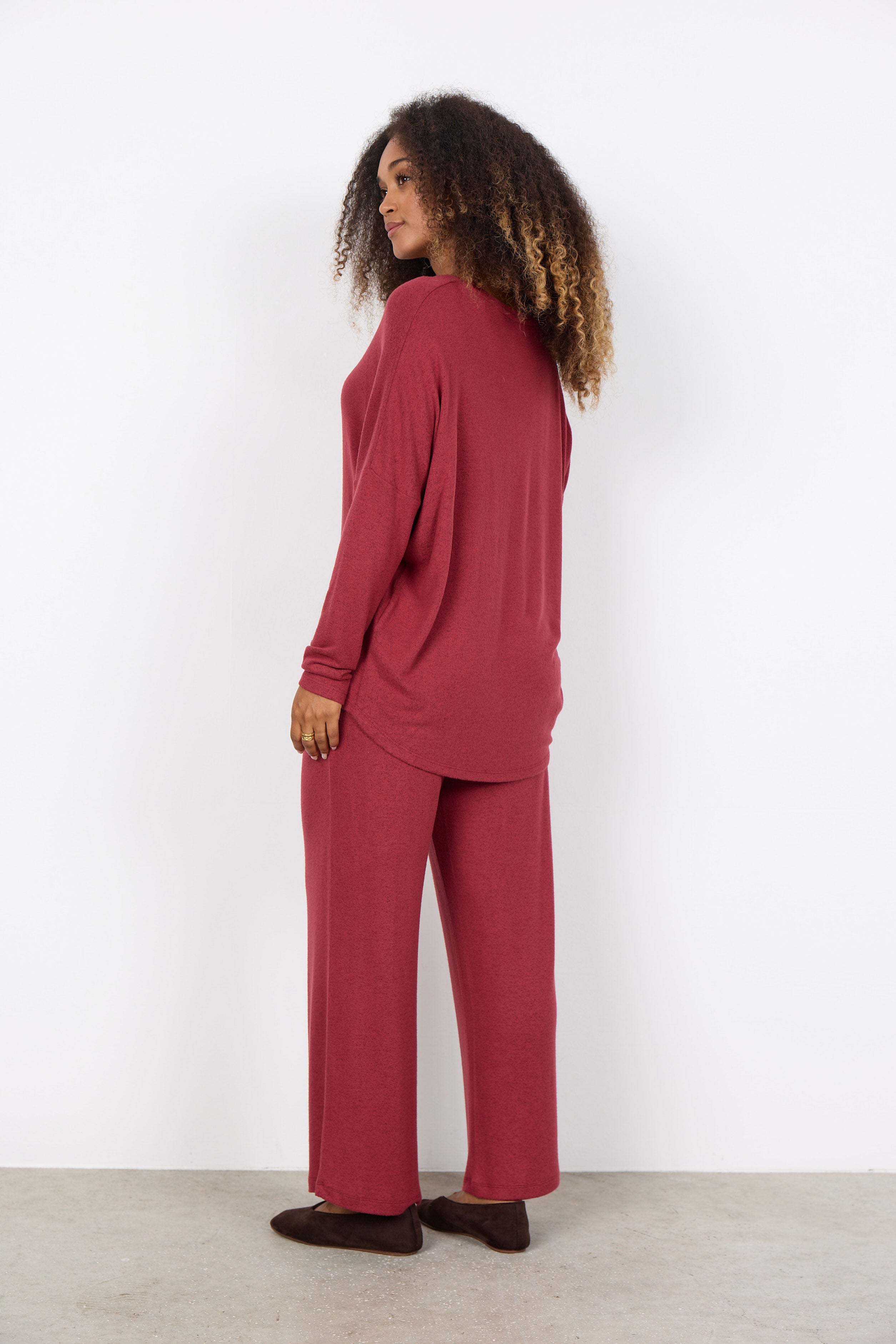 Soya Concept Biara Supersoft Jumper - Dark Red Melange