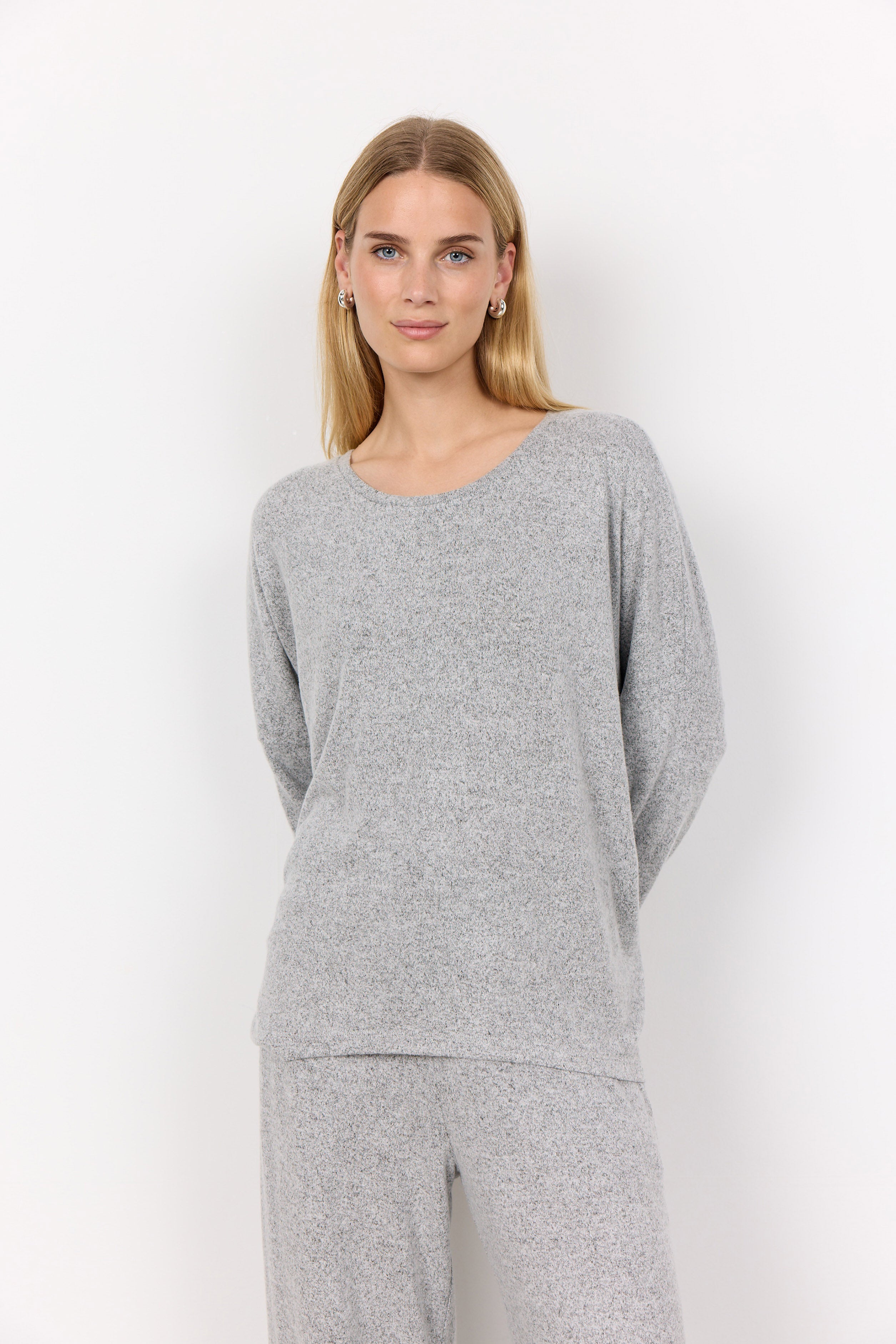 Soya Concept Biara Supersoft Jumper - Light Grey Melange