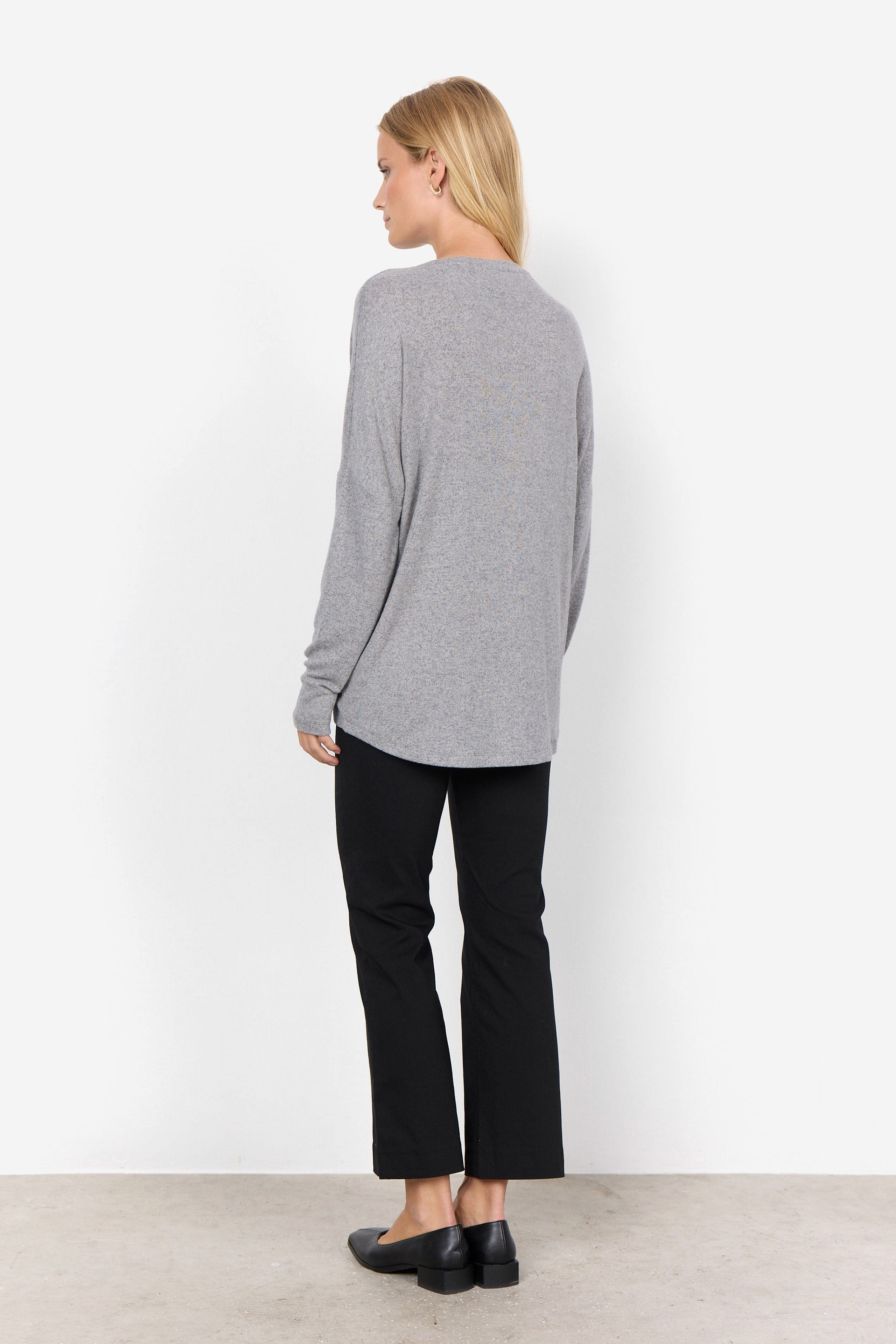Soya Concept Biara Supersoft Jumper - Mid Grey Melange