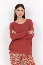 Soya Concept Biara Supersoft Jumper - Mineral Red Melange