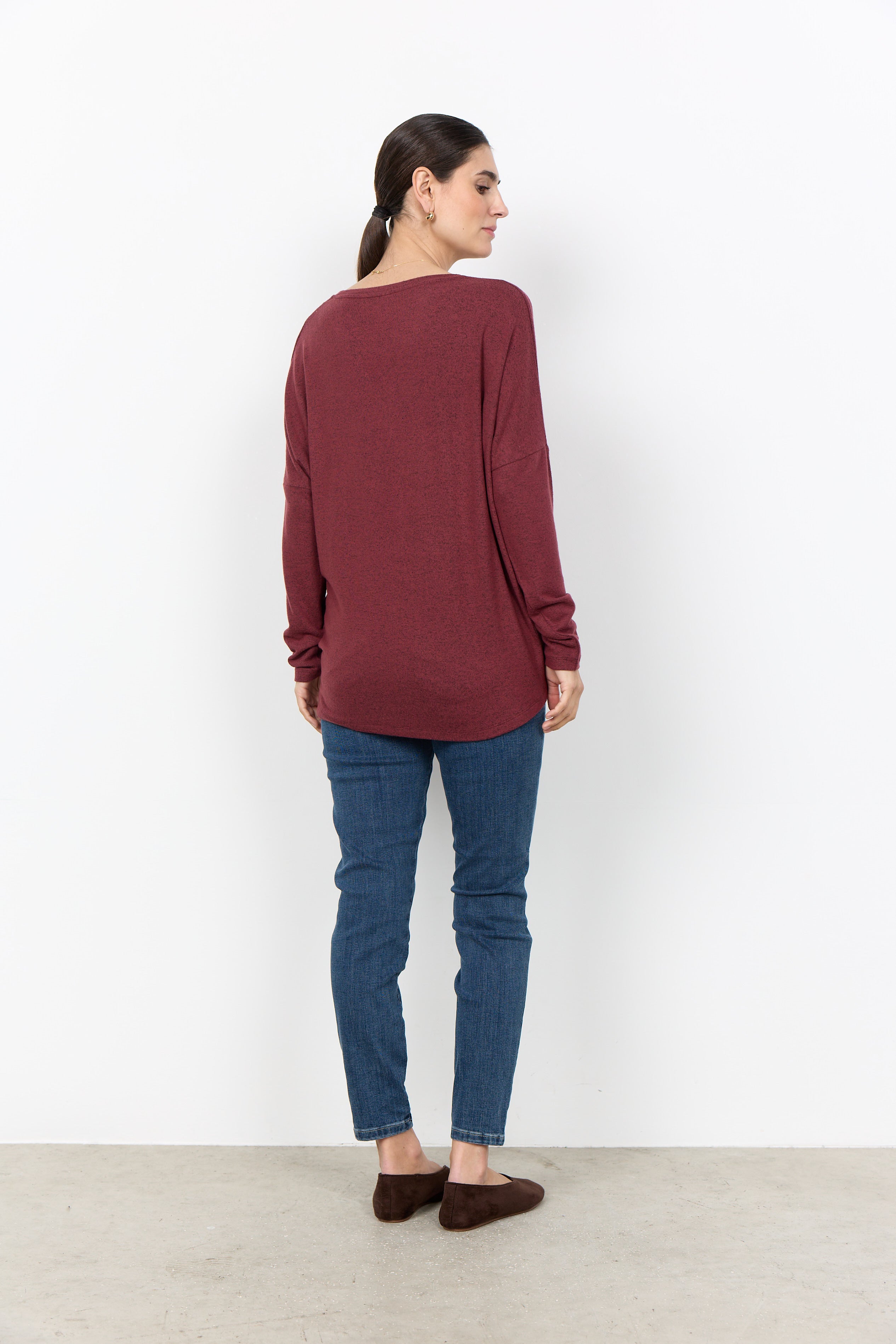 Soya Concept Biara Supersoft Jumper - Oxblood Red Melange