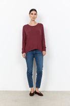 Soya Concept Biara Supersoft Jumper - Oxblood Red Melange