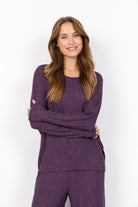 Soya Concept Biara Supersoft Jumper - Plum Perfect Melange