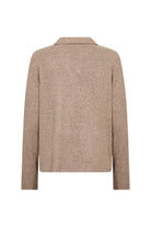 Soya Concept Biara Supersoft Open Collar Top - Camel Melange
