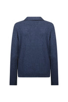 Soya Concept Biara Supersoft Open Collar Top - Navy Melange