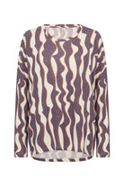 Soya Concept Biara Supersoft Patterned Jumper - Plum Perfect Melange