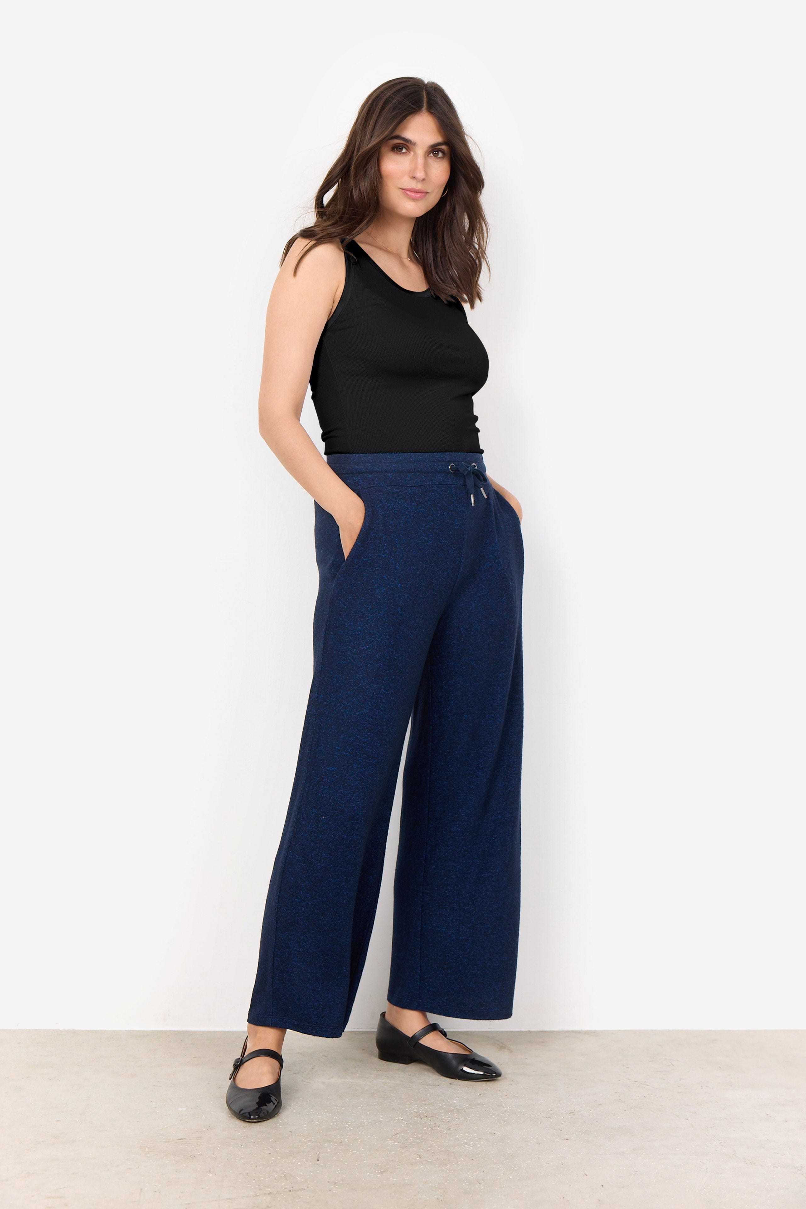 Soya Concept Biara Supersoft Trousers - Navy Melange
