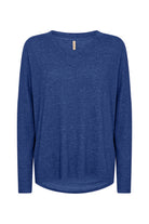 Soya Concept Biara Supersoft V-Neck Jumper - Estate Blue Melange