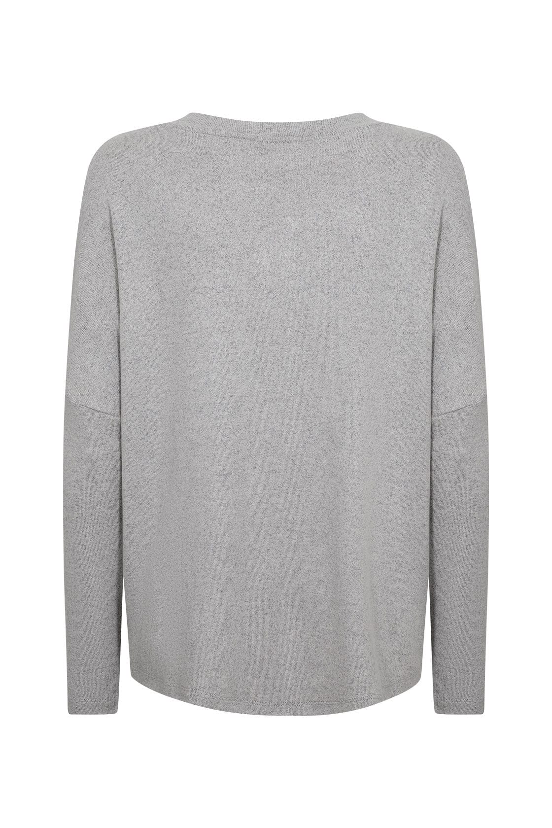Soya Concept Biara Supersoft V-Neck Jumper - Mid Grey Melange