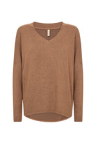Soya Concept Biara Supersoft V-Neck Jumper - Toffee Melange