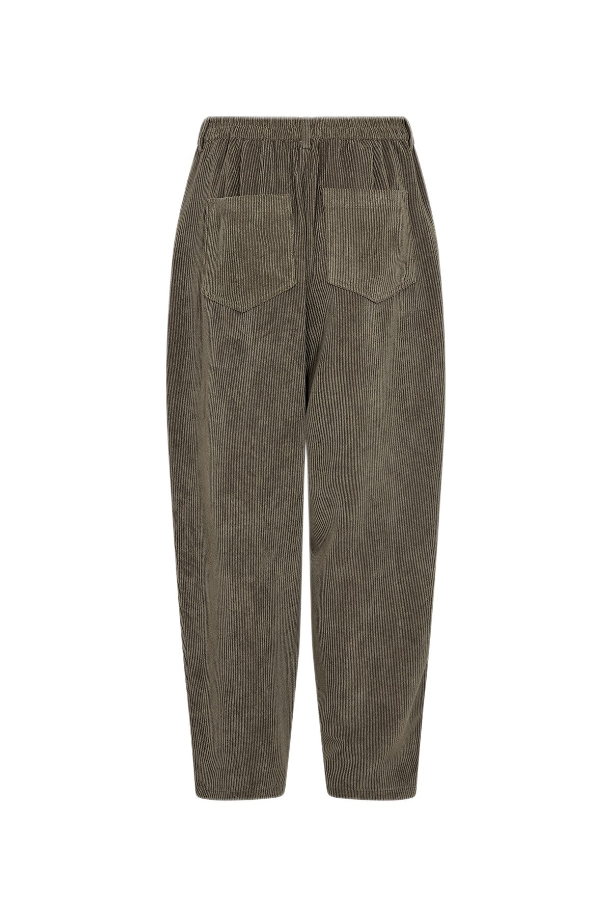 Soya Concept Bindi Cord Barrel-Leg Trousers - Forest Night