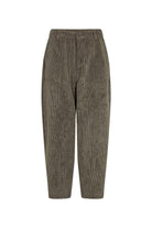 Soya Concept Bindi Cord Barrel-Leg Trousers - Forest Night