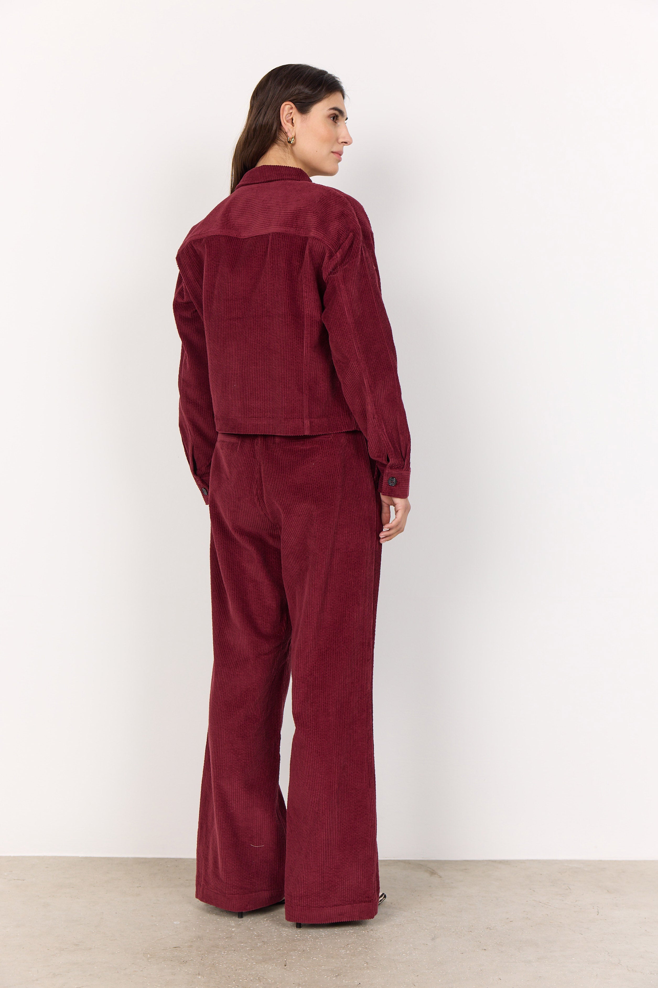 Soya Concept Bindi Corduroy Jackets - Dark Red