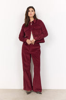 Soya Concept Bindi Corduroy Jackets - Dark Red
